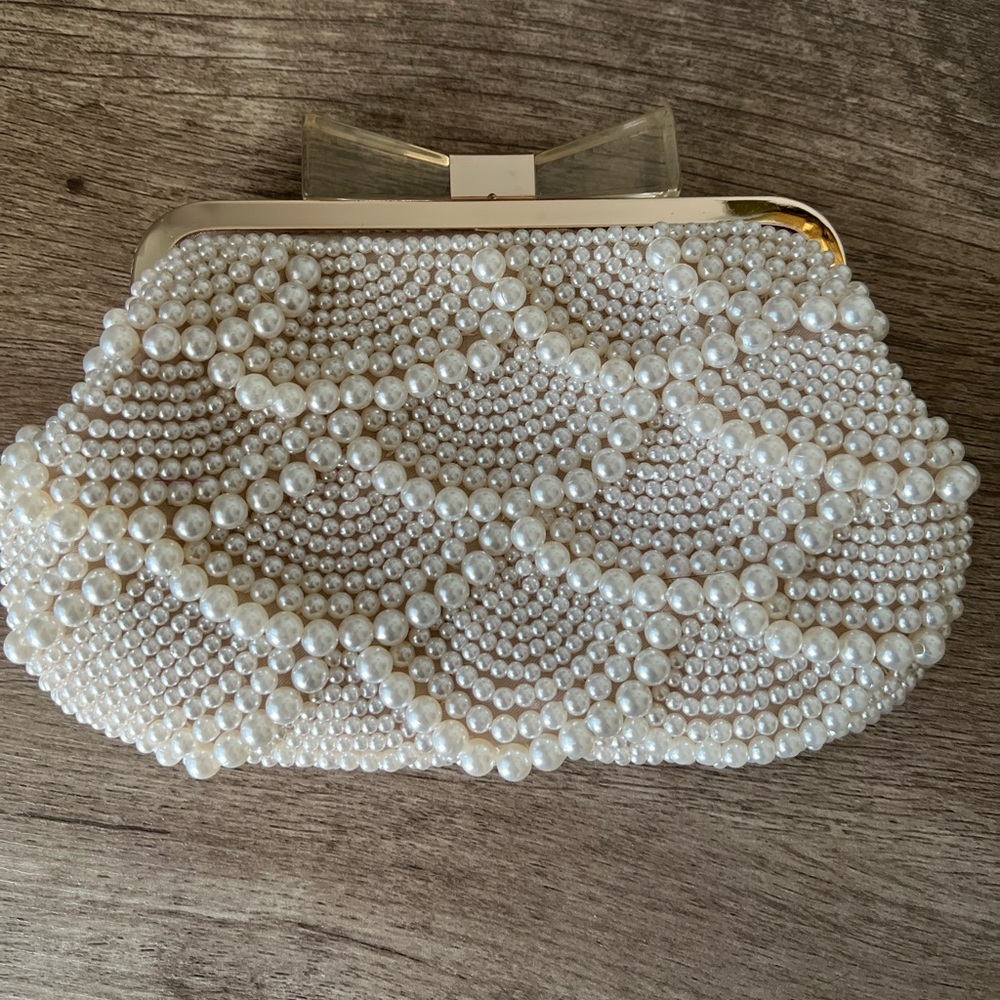 Pearl wedding clutch